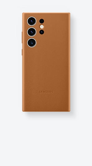 Galaxy S24 Ultra Leather Case, brown colour