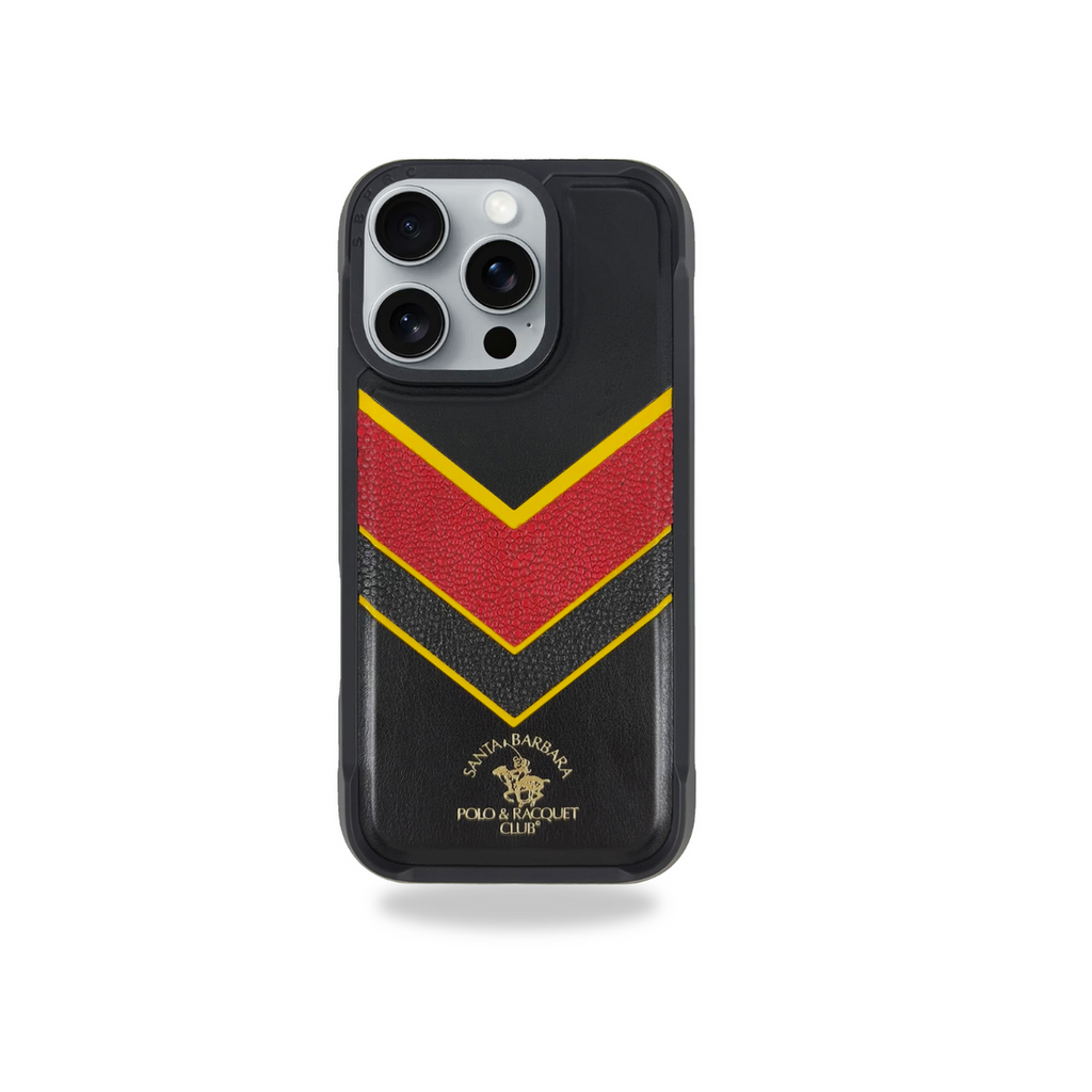 Santa Barbara Polo Raquet Club Barton Series for iPhone 16 pro (Black & Red)
