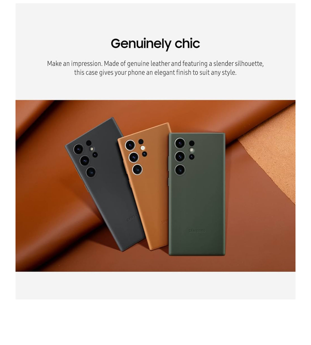 Galaxy S24 Ultra Leather Case, brown colour