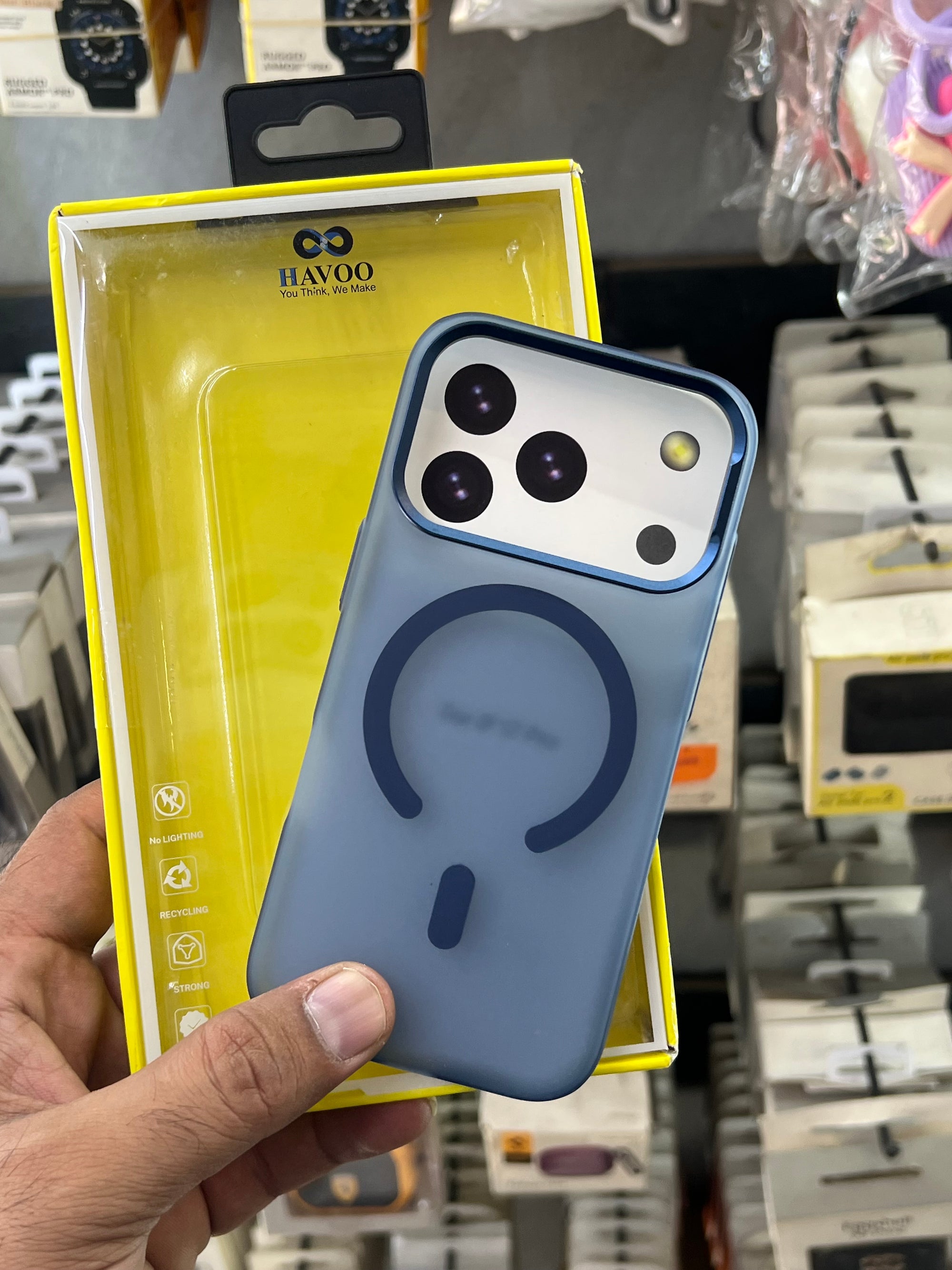 Paper blue matte case i phone 17 pro case