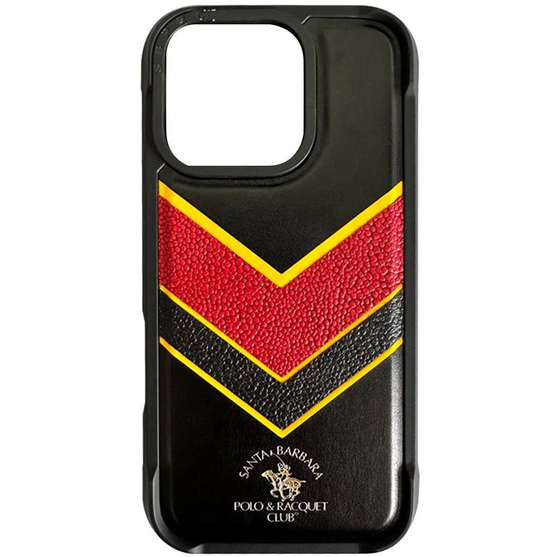 Santa Barbara Polo Raquet Club Barton Series for iPhone 16 pro (Black & Red)