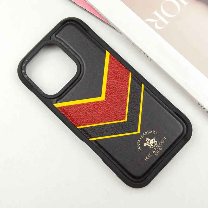 Santa Barbara Polo Raquet Club Barton Series for iPhone 16 pro (Black & Red)