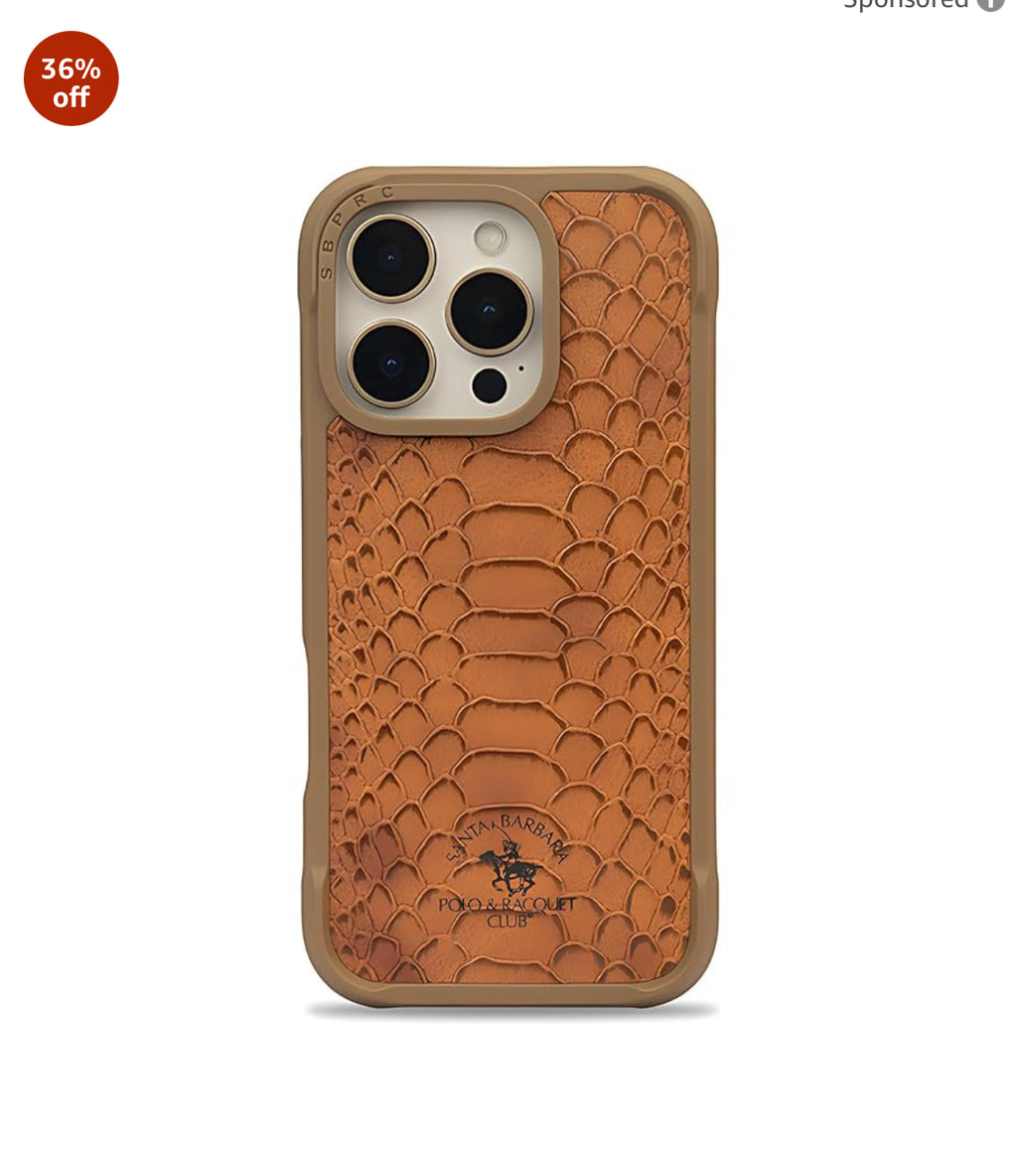 Santa Barbara Polo Raquet Club KNIGHT Series for iPhone 16 pro (brown)