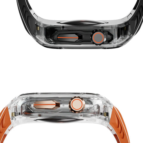 Gk® Clear Heavy Duty Watch Case Band Compatible with Apple iWatch Series | many colours available | For Apple Watch case 49MM