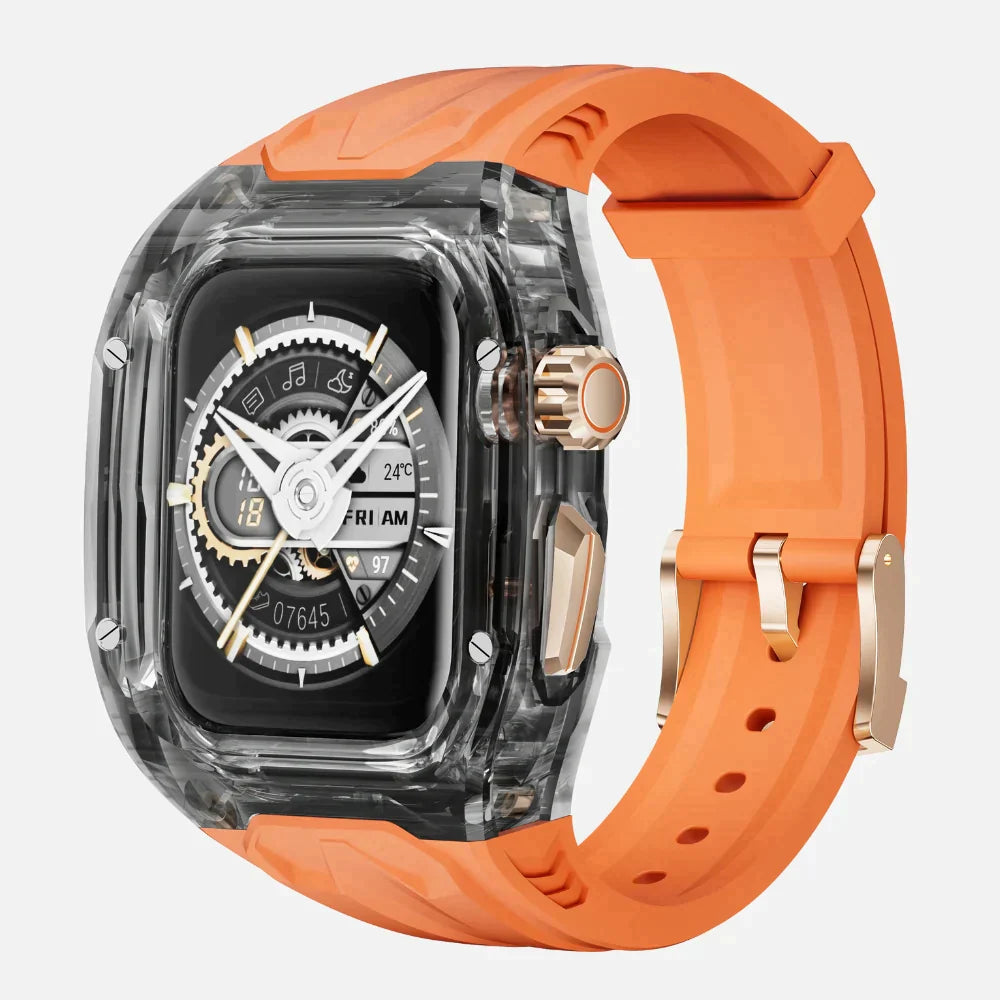 Gk® Clear Heavy Duty Watch Case Band Compatible with Apple iWatch Series | many colours available | For Apple Watch case 49MM