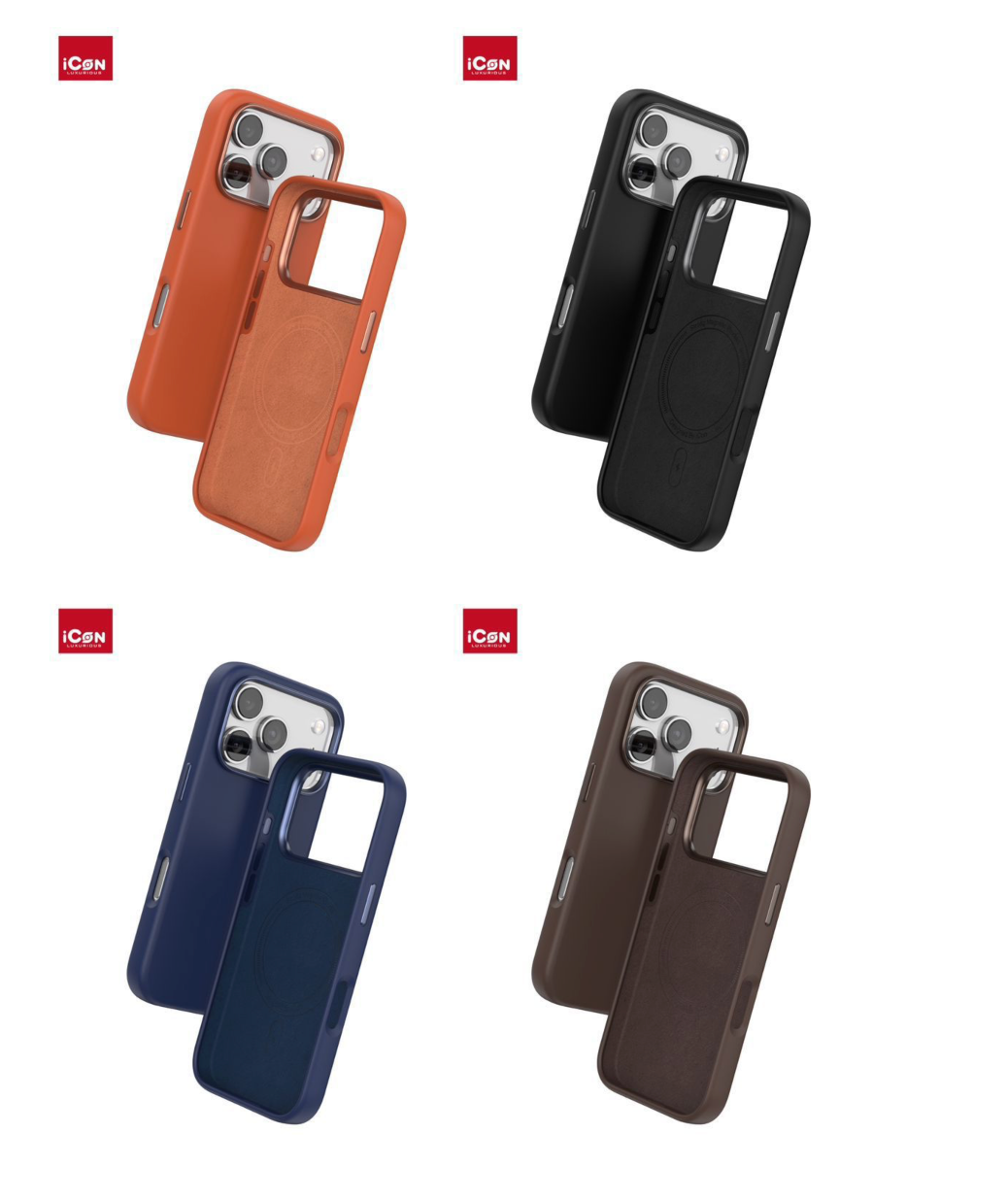 Luxury MagSafe Leather Case for iPhone