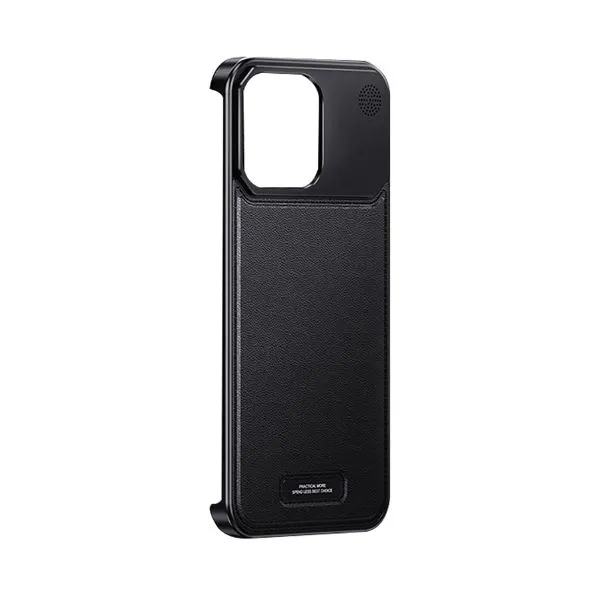 iPhone 16 Pro Max Super Slim AeroFLex Metal Frame Less Leather Case with Magsafe - Brown