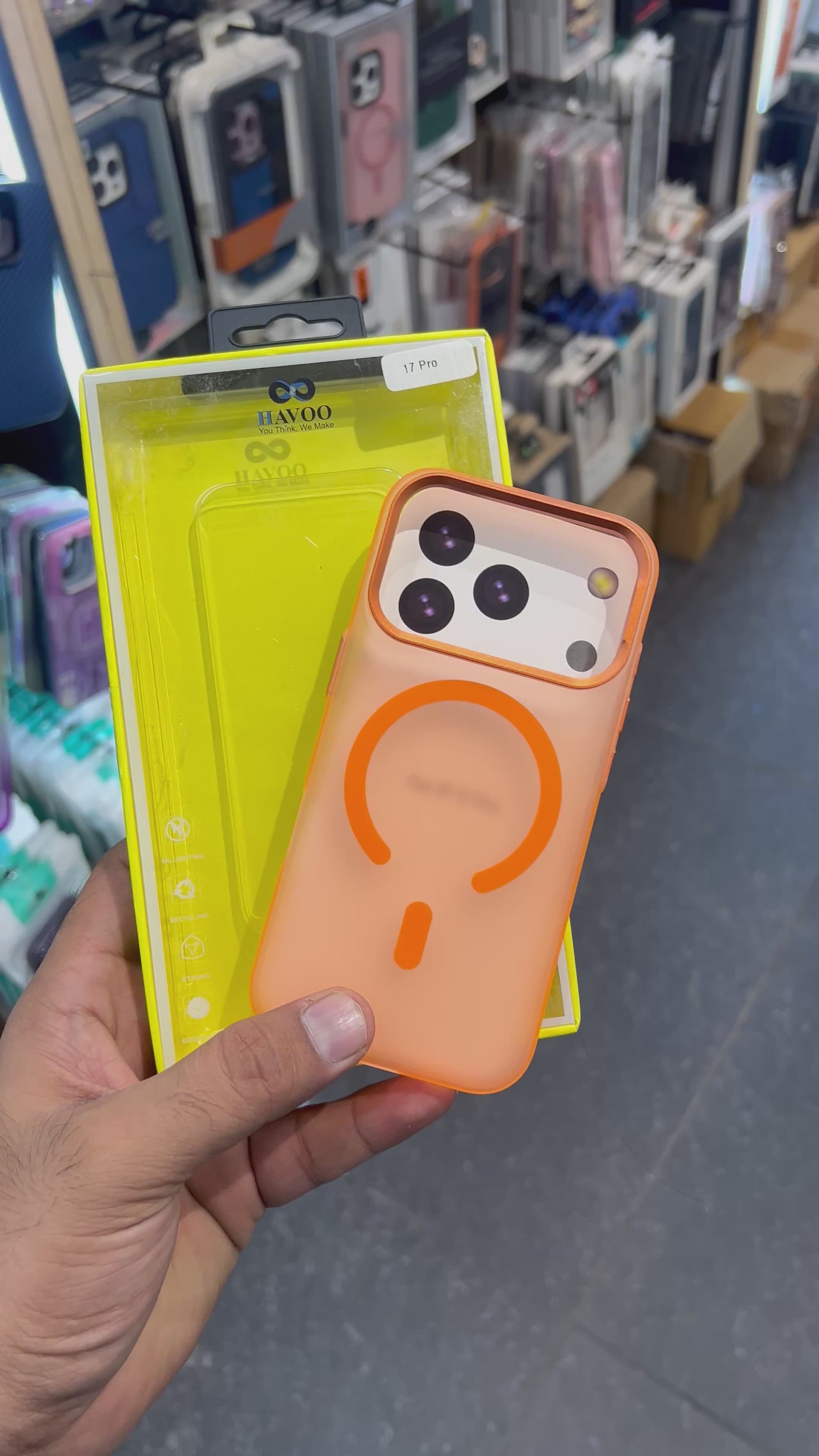 Paper matte orange case i phone 17 pro case