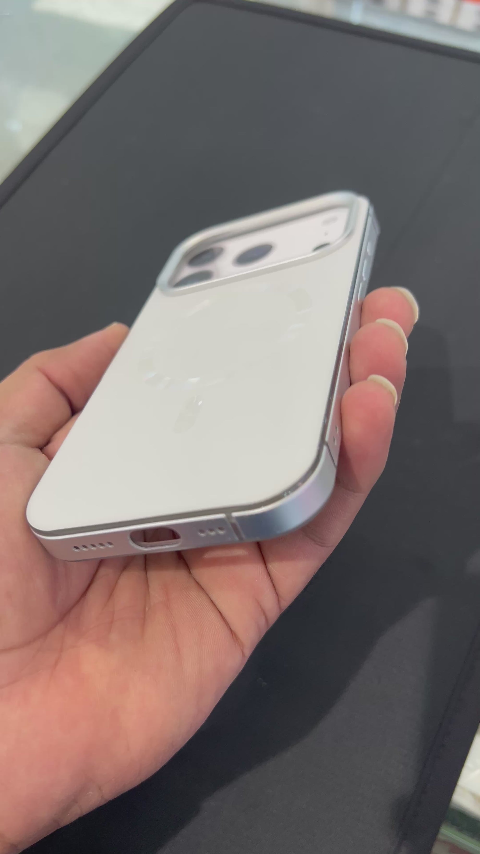 Side metal bumper case with  back magsafe and soft silicon case for 17 pro